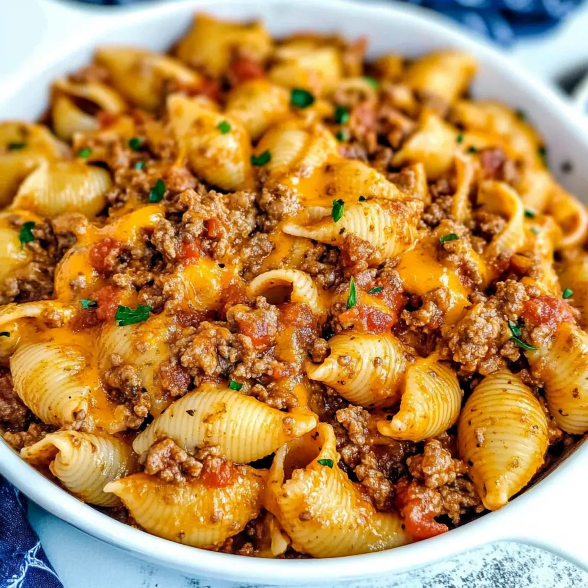 Creamy Beef and Shells