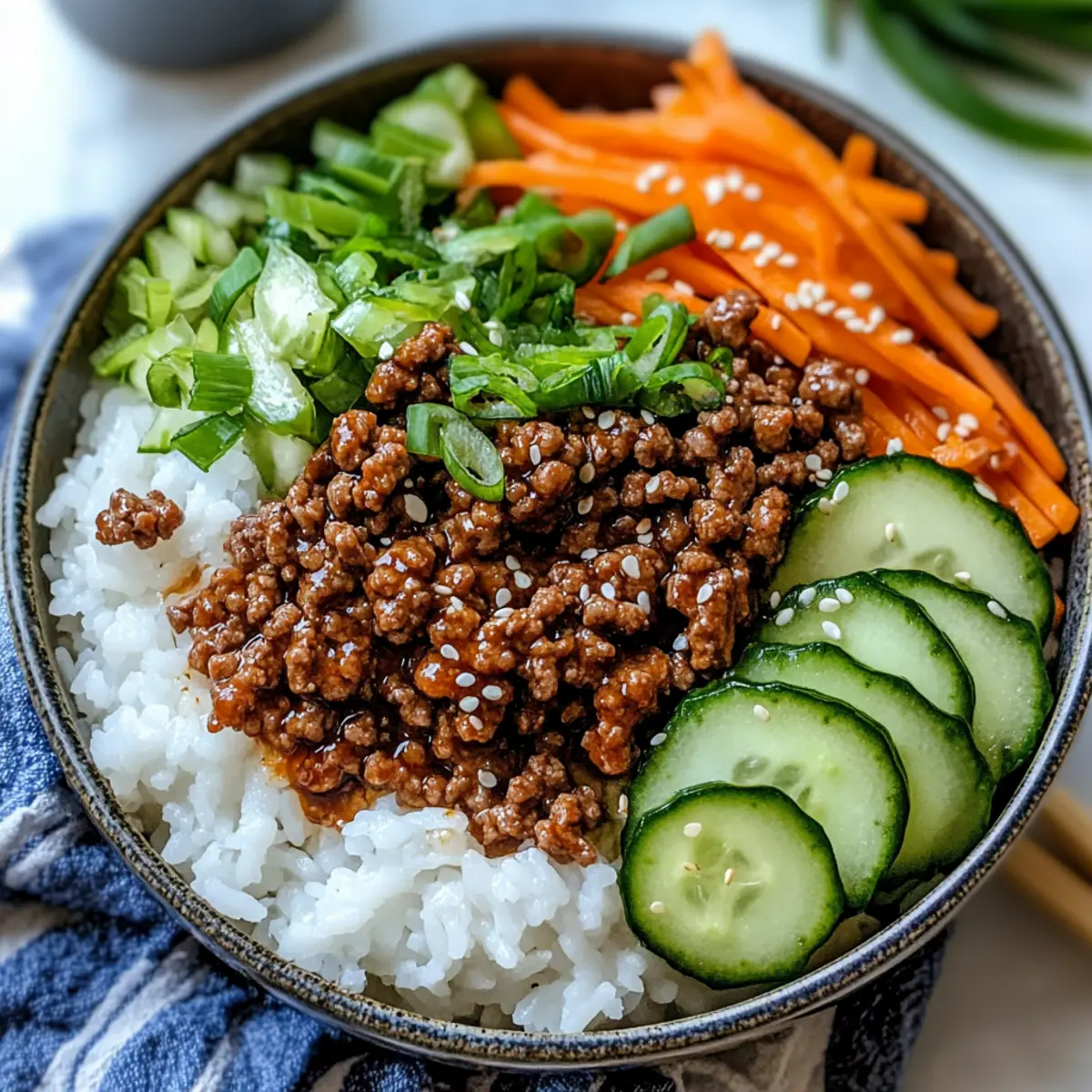 Korean Ground Beef Bowl