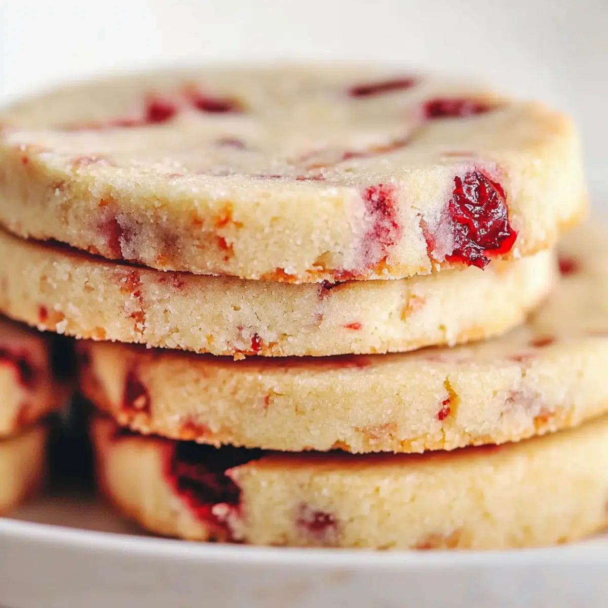 Cranberry Orange Shortbread Cookies