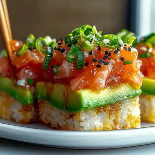 Spicy Salmon Crispy Rice