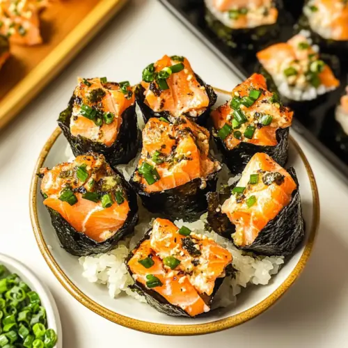 Baked Salmon Sushi Cups