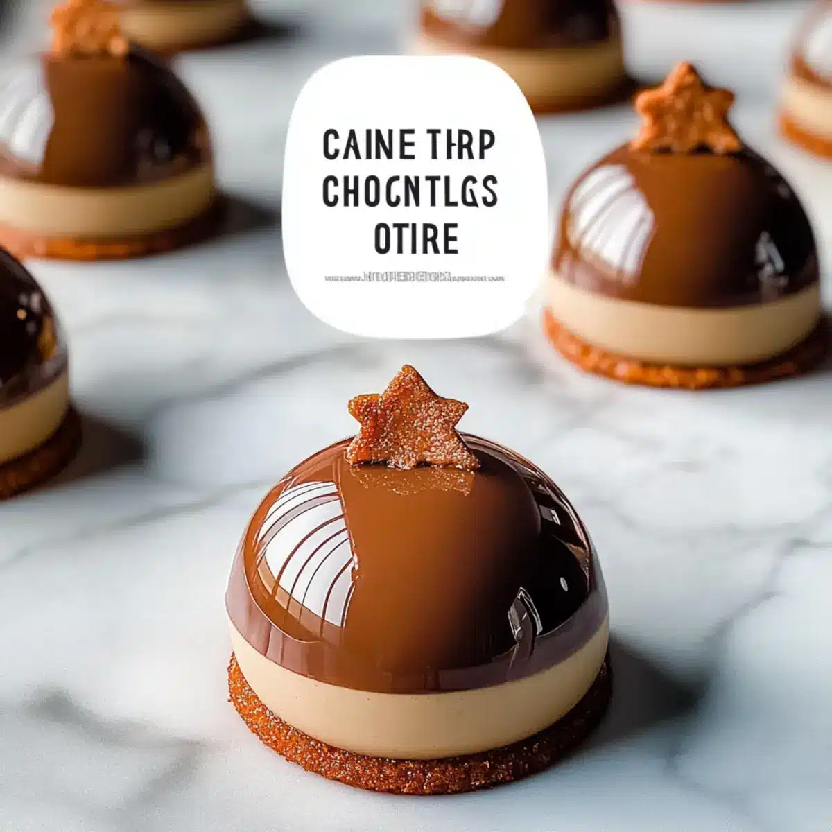 Gingerbread Latte Mousse Domes