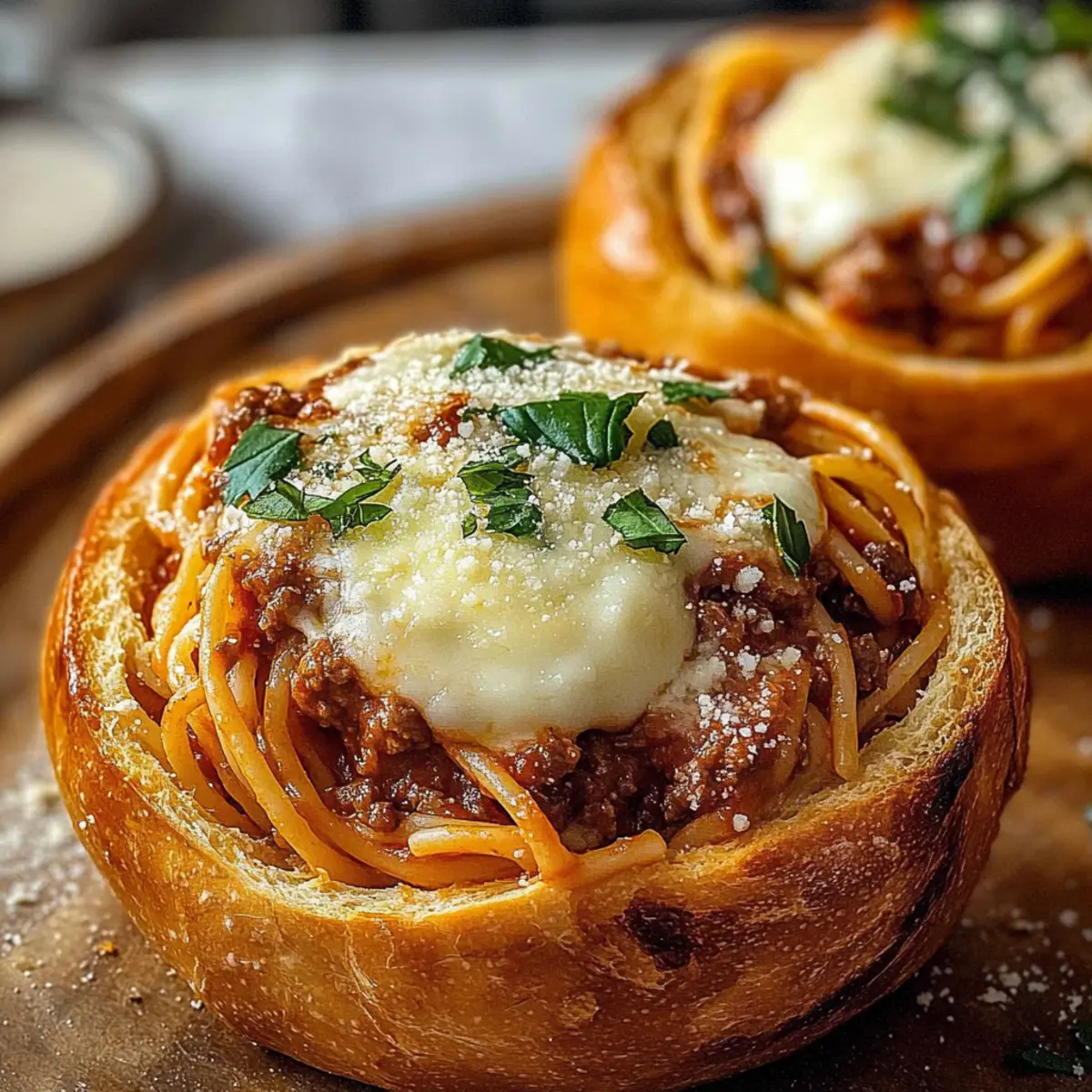 Pasta in Crusty Bowls