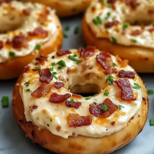 Zesty Bacon Cream Cheese Bagels