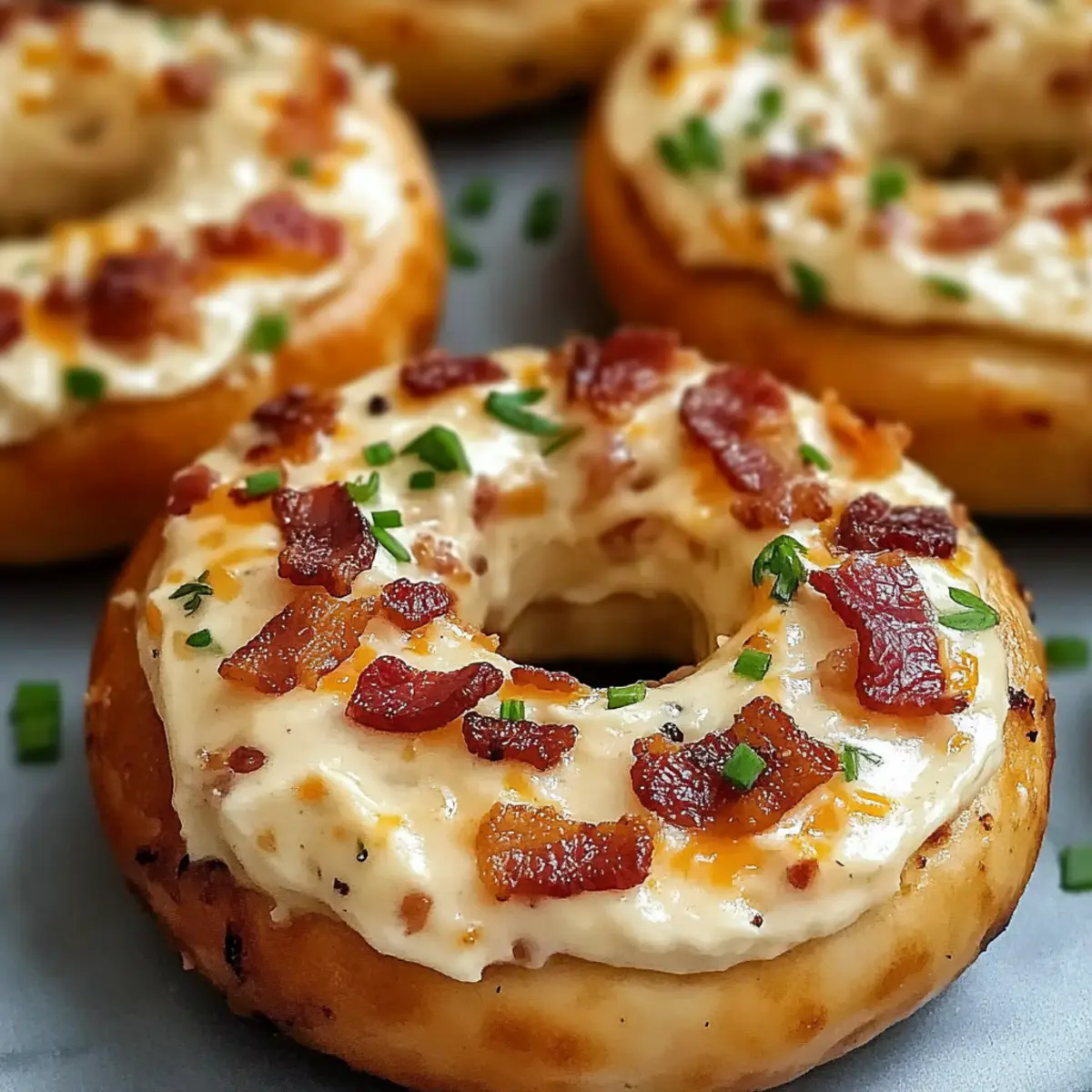 Zesty Bacon Cream Cheese Bagels