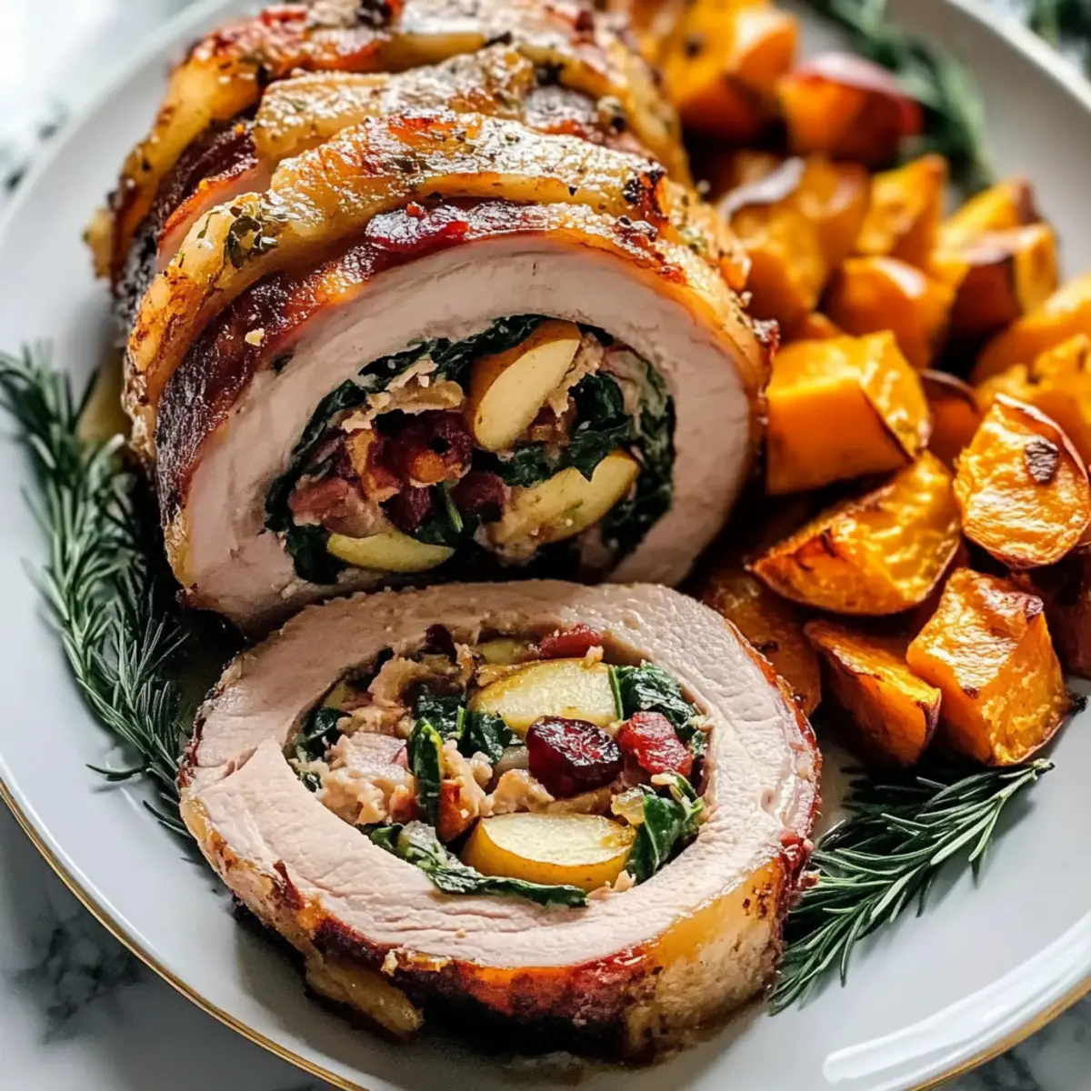 Delicious Christmas Stuffed Pork Roast