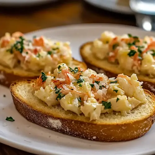 Garlic Butter Crab Toasts