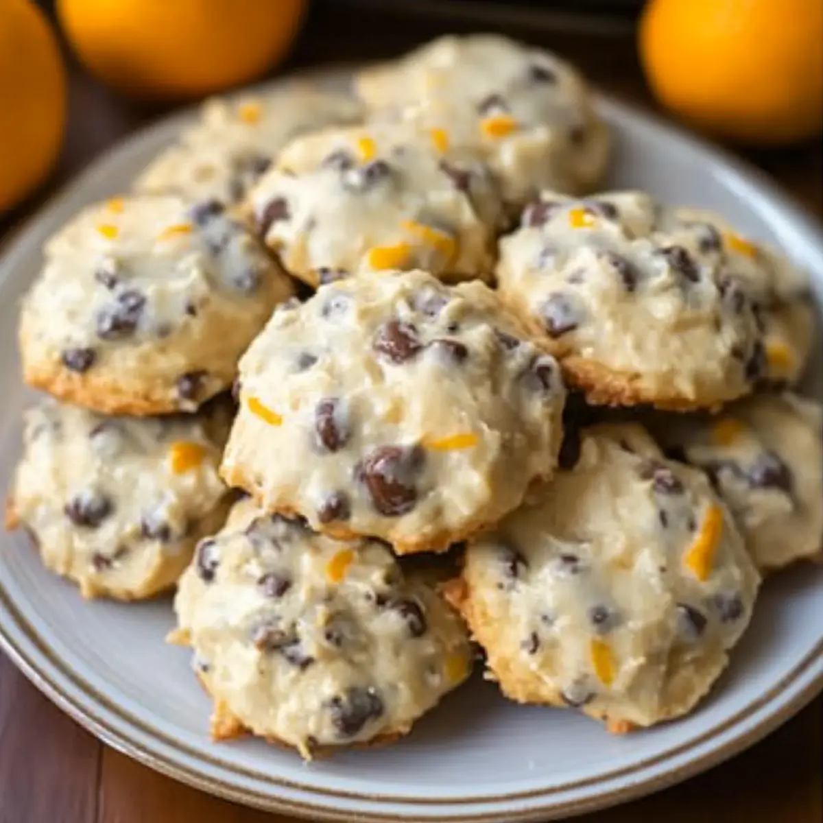 Orange Chocolate Chip Ricotta Cookies