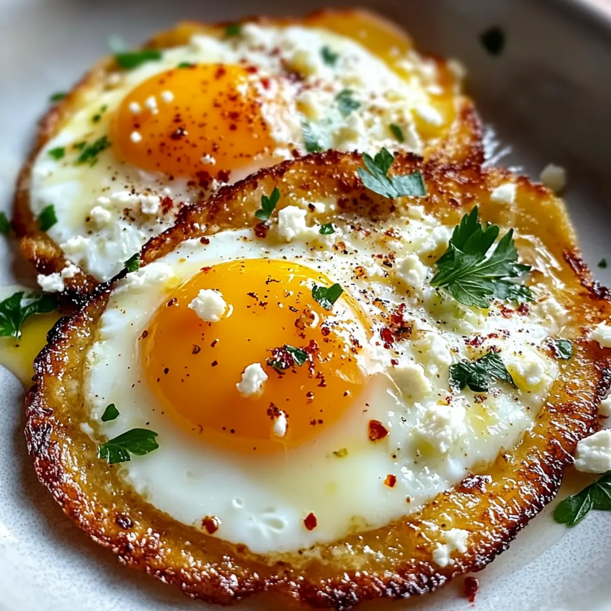 Crispy Feta Fried Eggs