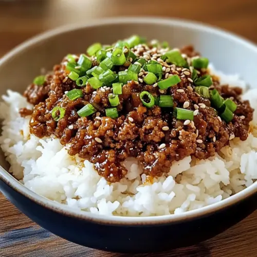 Ground Beef Hot Honey Bowl