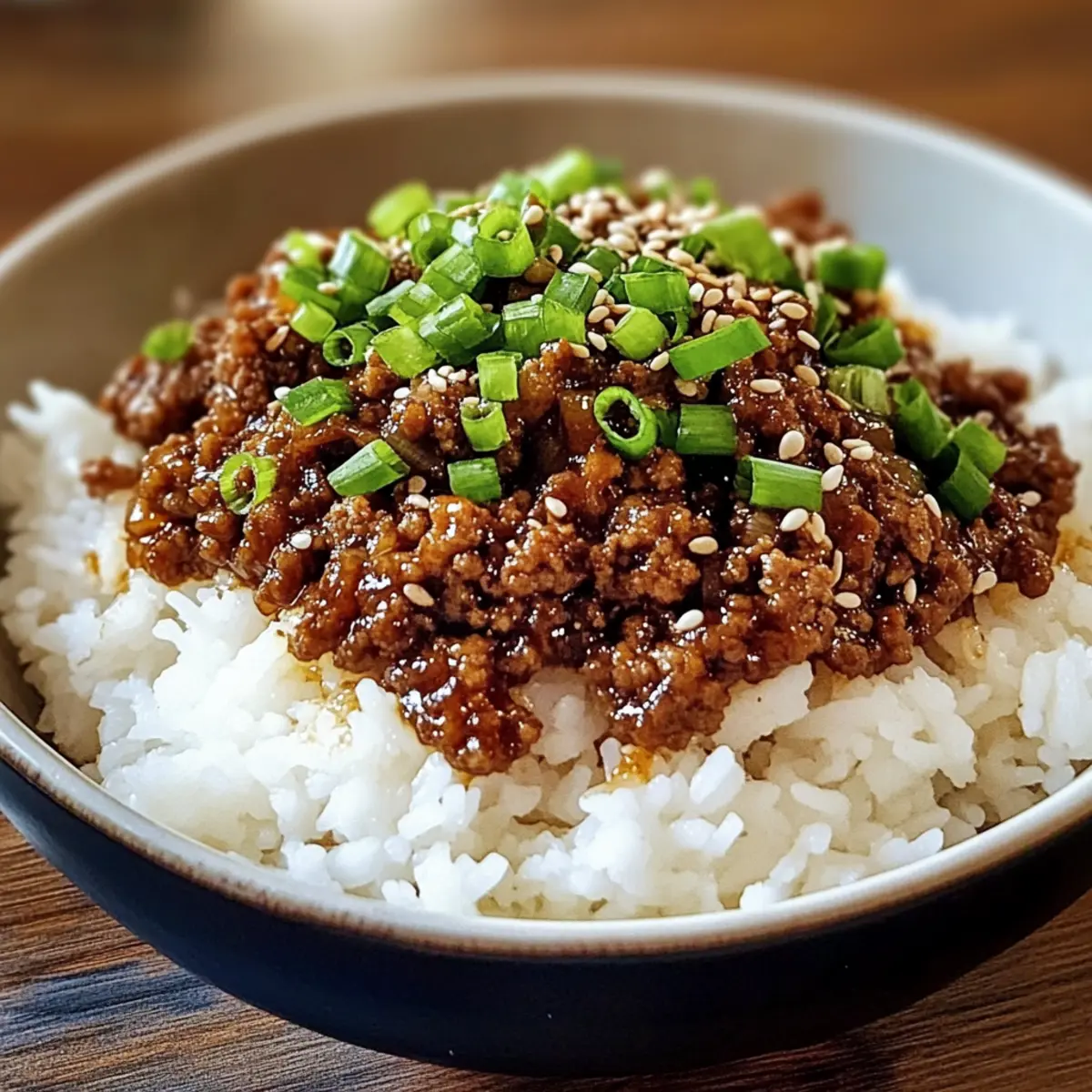 Ground Beef Hot Honey Bowl
