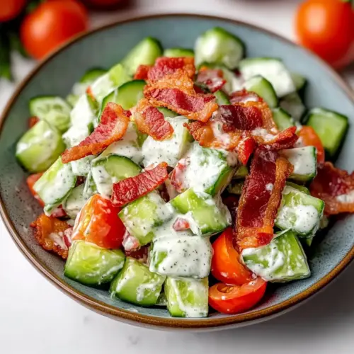 Crunchy Cucumber Salad with Bacon