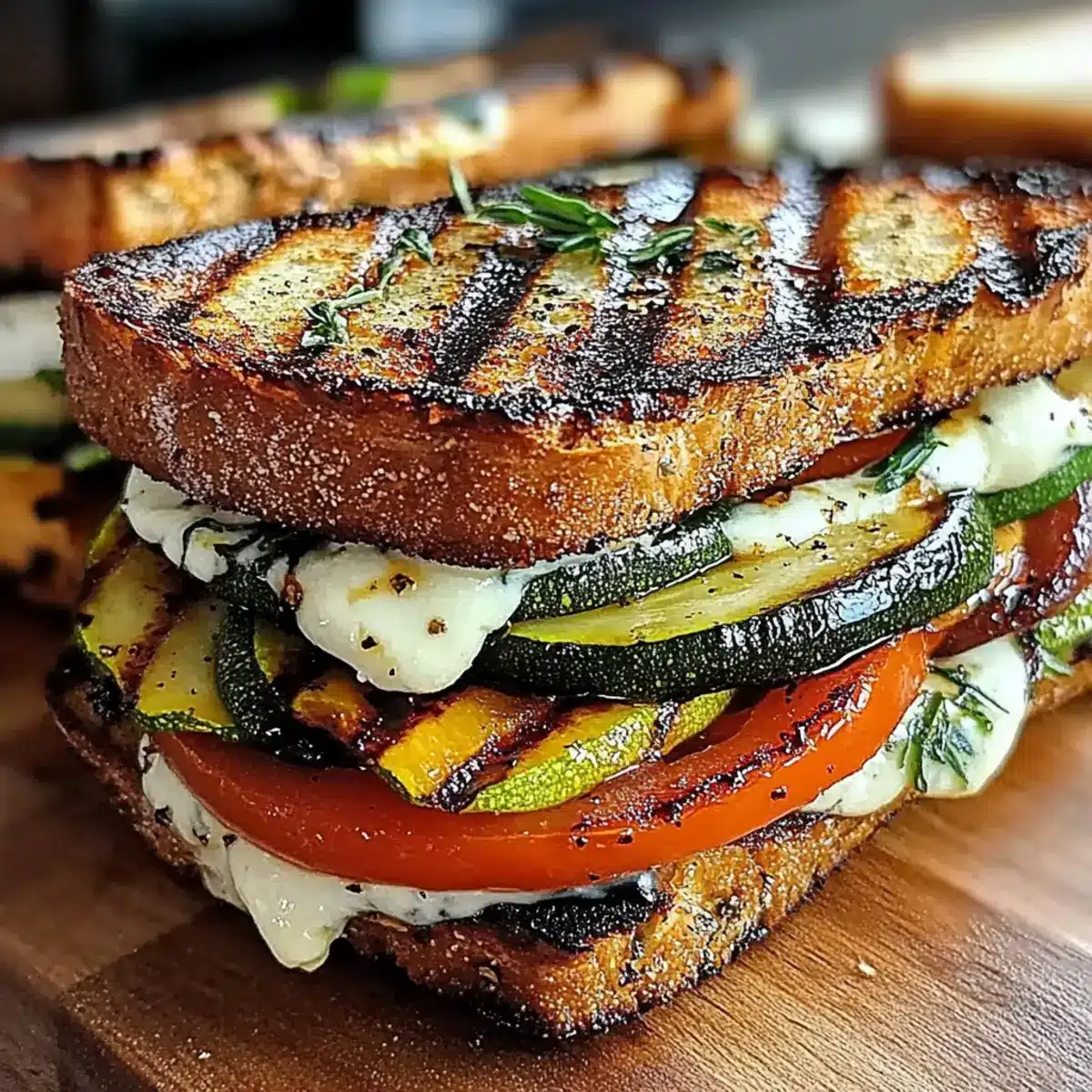 Grilled Veggie & Mozzarella Sandwiches