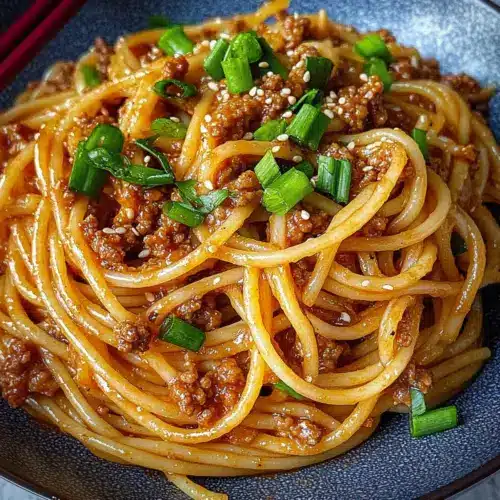Asian-Style Ground Beef Spaghetti