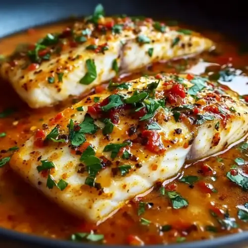 Tilapia in Roasted Pepper Sauce