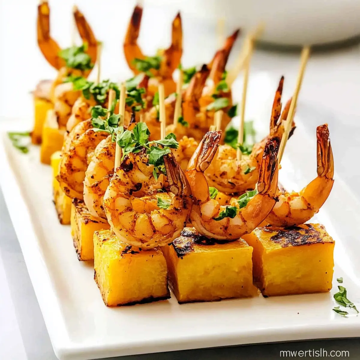 Garlic Shrimp and Butternut Party Bites