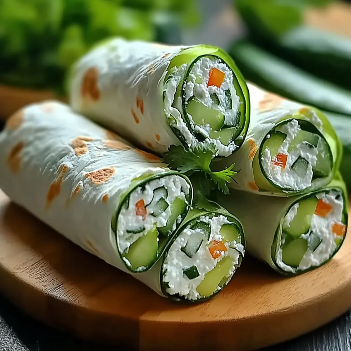 Cucumber Cottage Cheese Wraps