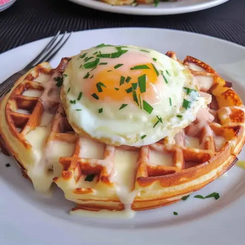 Croque Madame Waffles