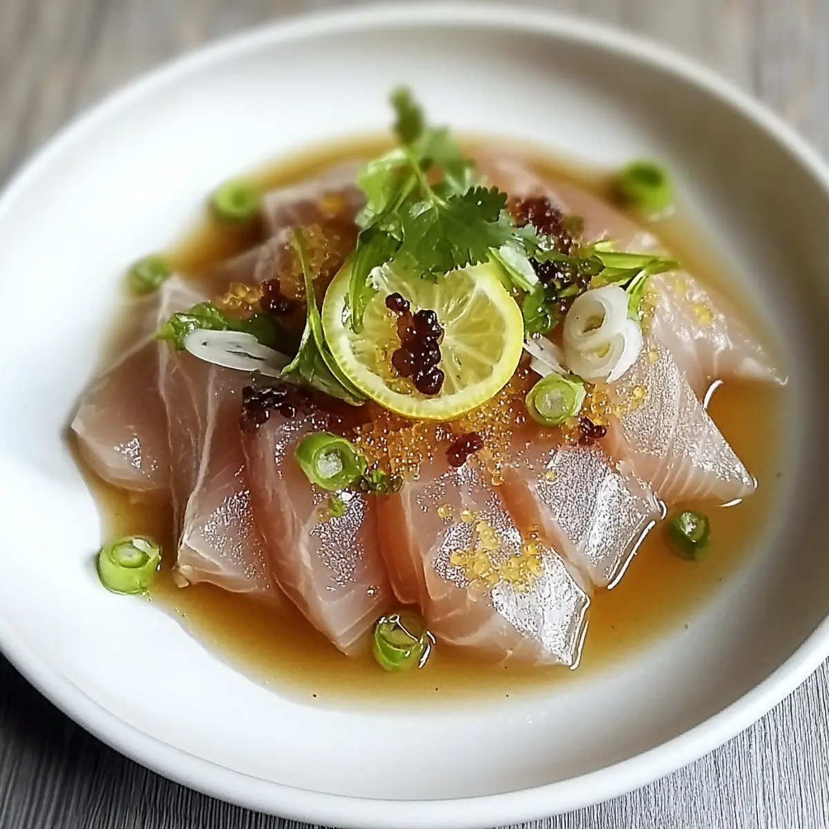 Hamachi Crudo with Yuzu Ponzu Sauce