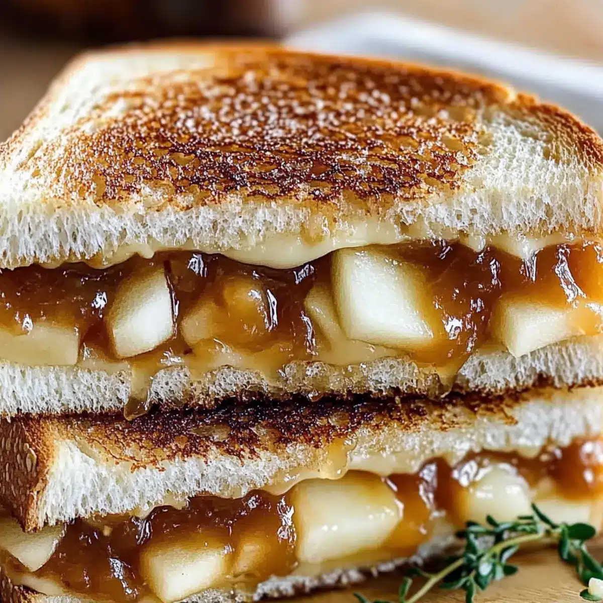 Apple Butter Brie Grilled Cheese