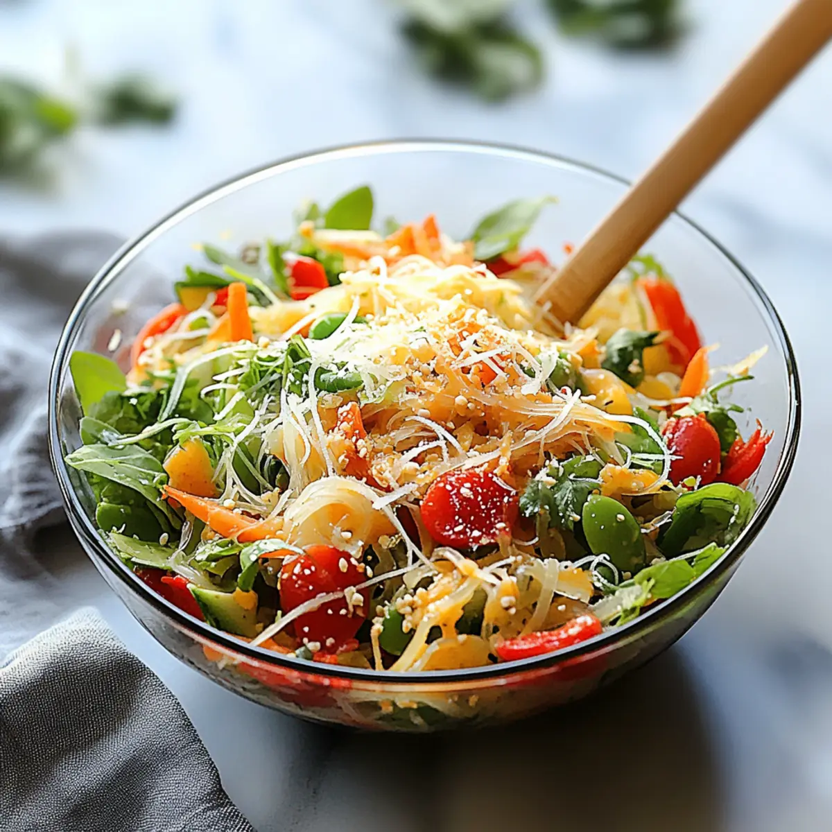 Spring Roll Salad with Spicy Ginger Dressing